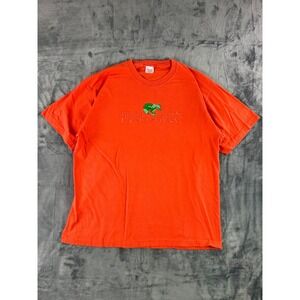 Vintage Puerto Rico‎ Embroidered Frog T-Shirt Mac N Ray Orange Tee Mens XL